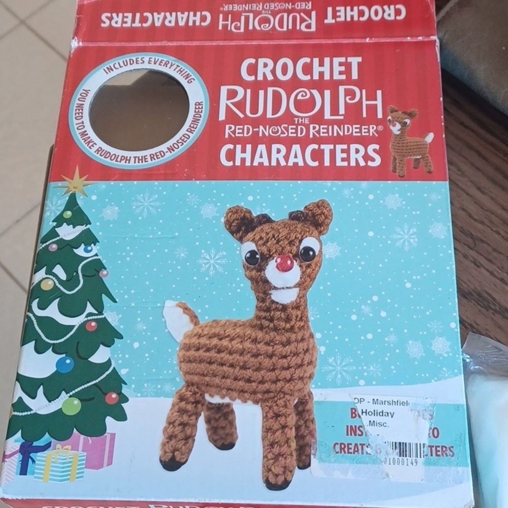 Rudolph the Red-Nosed Reindeer Crochet Kit NIB